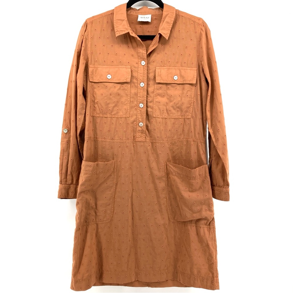 Wrap London Orange Eyelet Dress